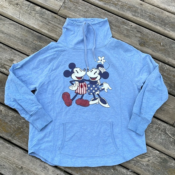 Authentic Disney Parks Mickey & Minnie Cowl Neck Sweatshirt - Picture 2 of 8